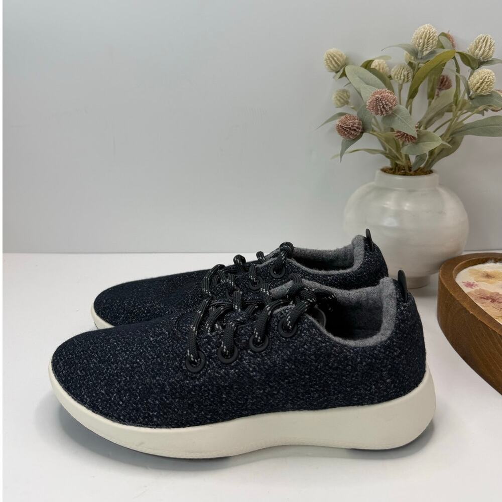 Allbirds Wool Runner Mizzel Lace-up Sneaker Gray/Black Athletic Women 8 Tried On